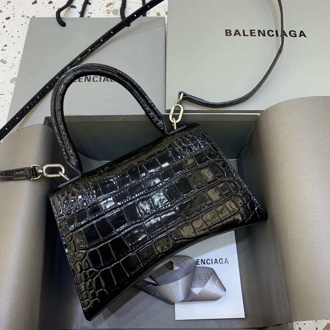 Balenciaga クロコダイルブラックシルバーバックル ハンドバッグ - 画像 (3)