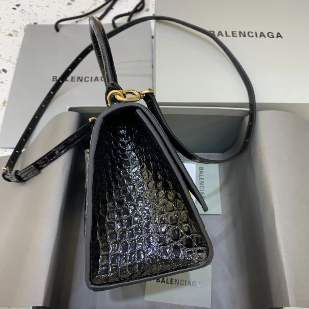 Balenciaga クロコダイルブラック金具 ハンドバッグ - 画像 (4)