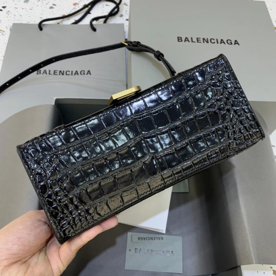 Balenciaga クロコダイルブラック金具 ハンドバッグ - 画像 (5)