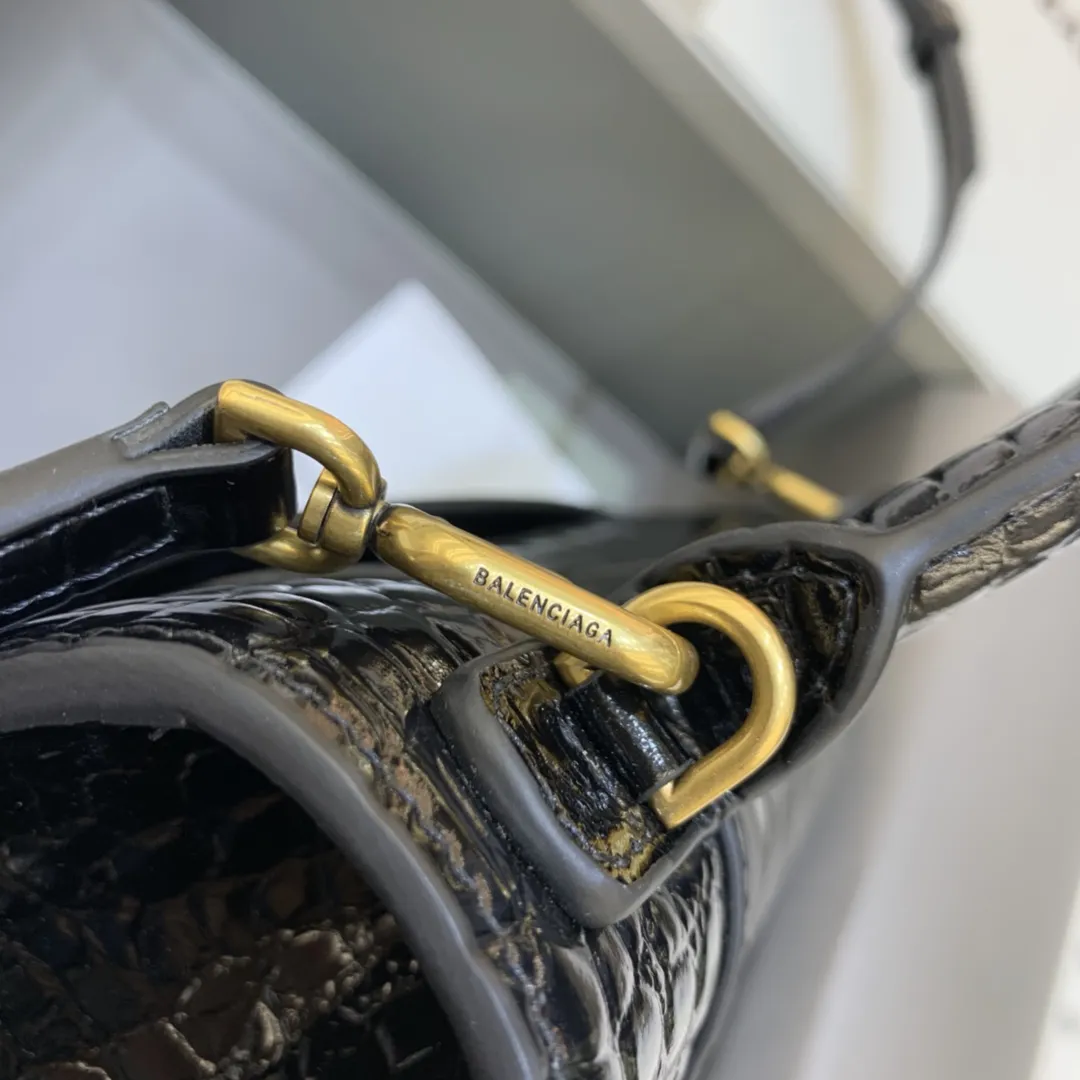 Balenciaga クロコダイルブラック金具 ハンドバッグ - 画像 (6)