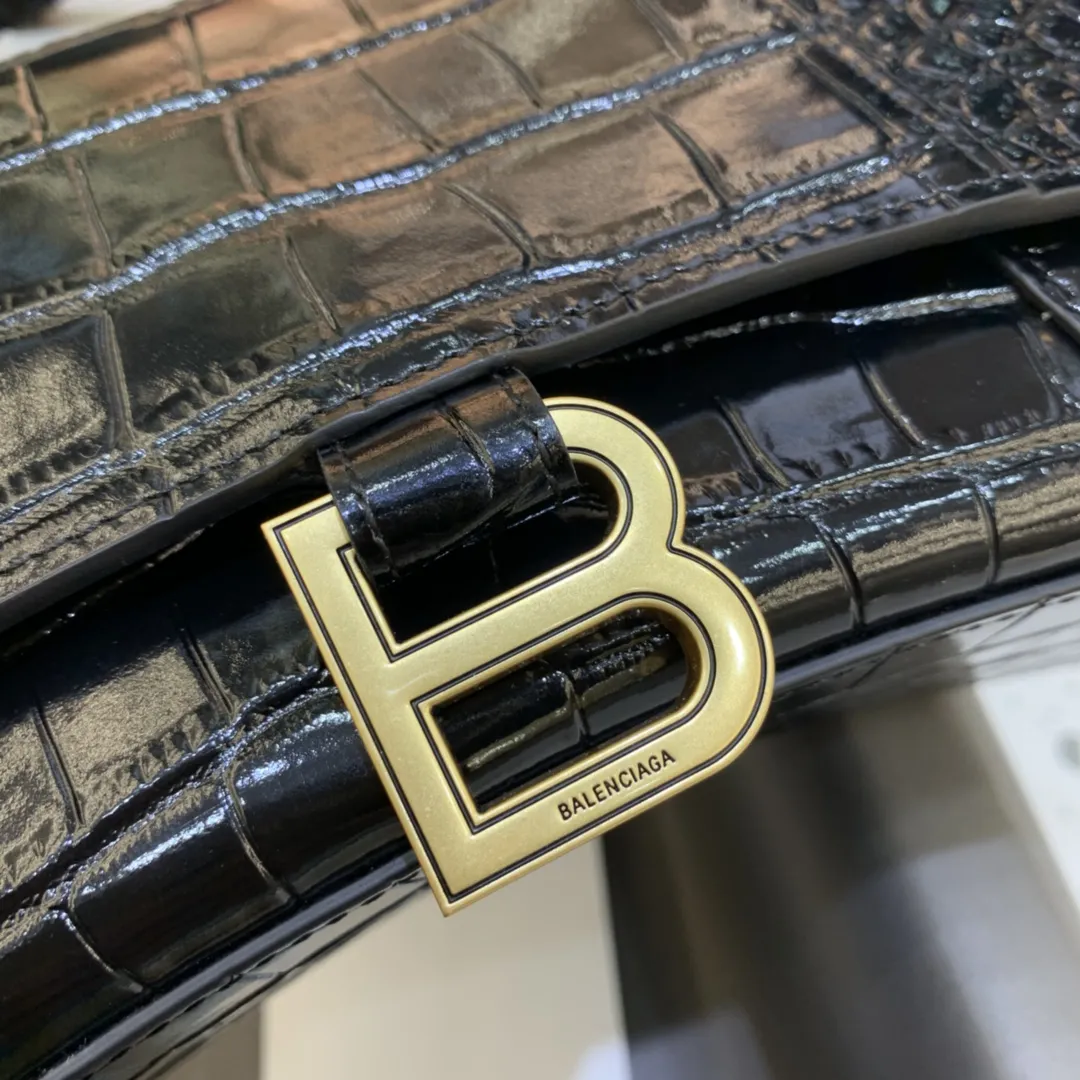 Balenciaga クロコダイルブラック金具 ハンドバッグ - 画像 (7)
