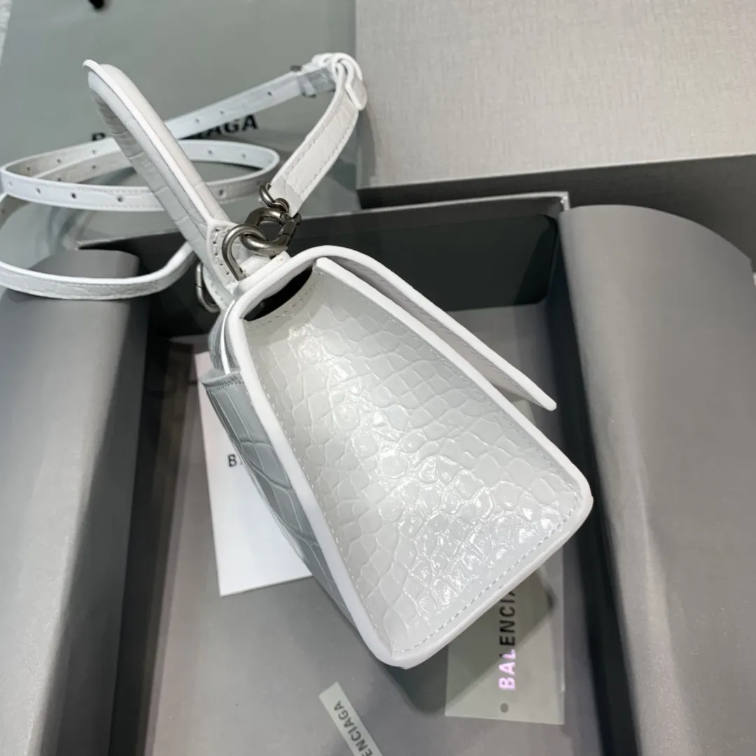 BALENCIAGA 白鳄鱼纹沙漏包 miniサイズ - 画像 (4)