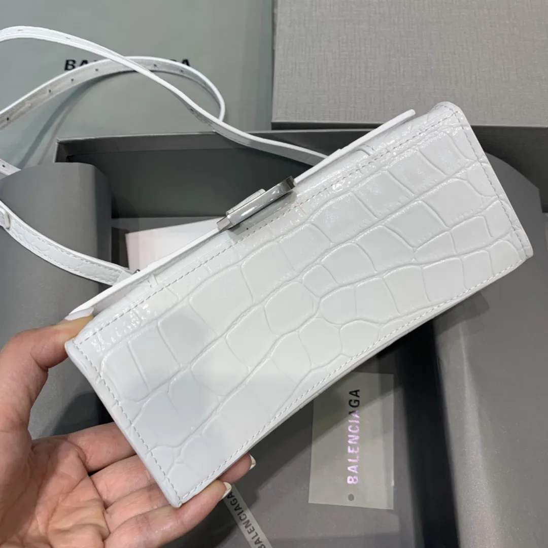 BALENCIAGA 白鳄鱼纹沙漏包 miniサイズ - 画像 (5)