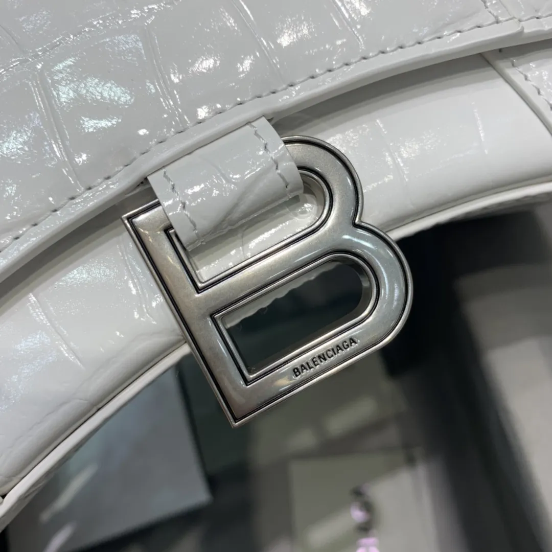 BALENCIAGA 白鳄鱼纹沙漏包 miniサイズ - 画像 (6)