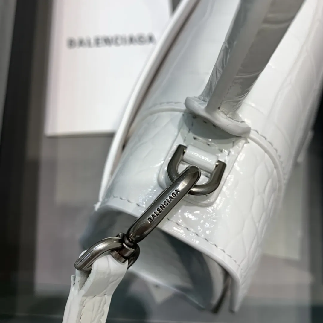 BALENCIAGA 白鳄鱼纹沙漏包 miniサイズ - 画像 (7)