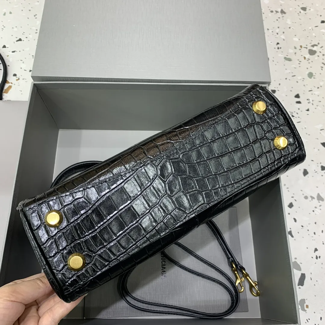 BALENCIAGA ロデオバッグ クロコ ブラック 小サイズ - 画像 (6)