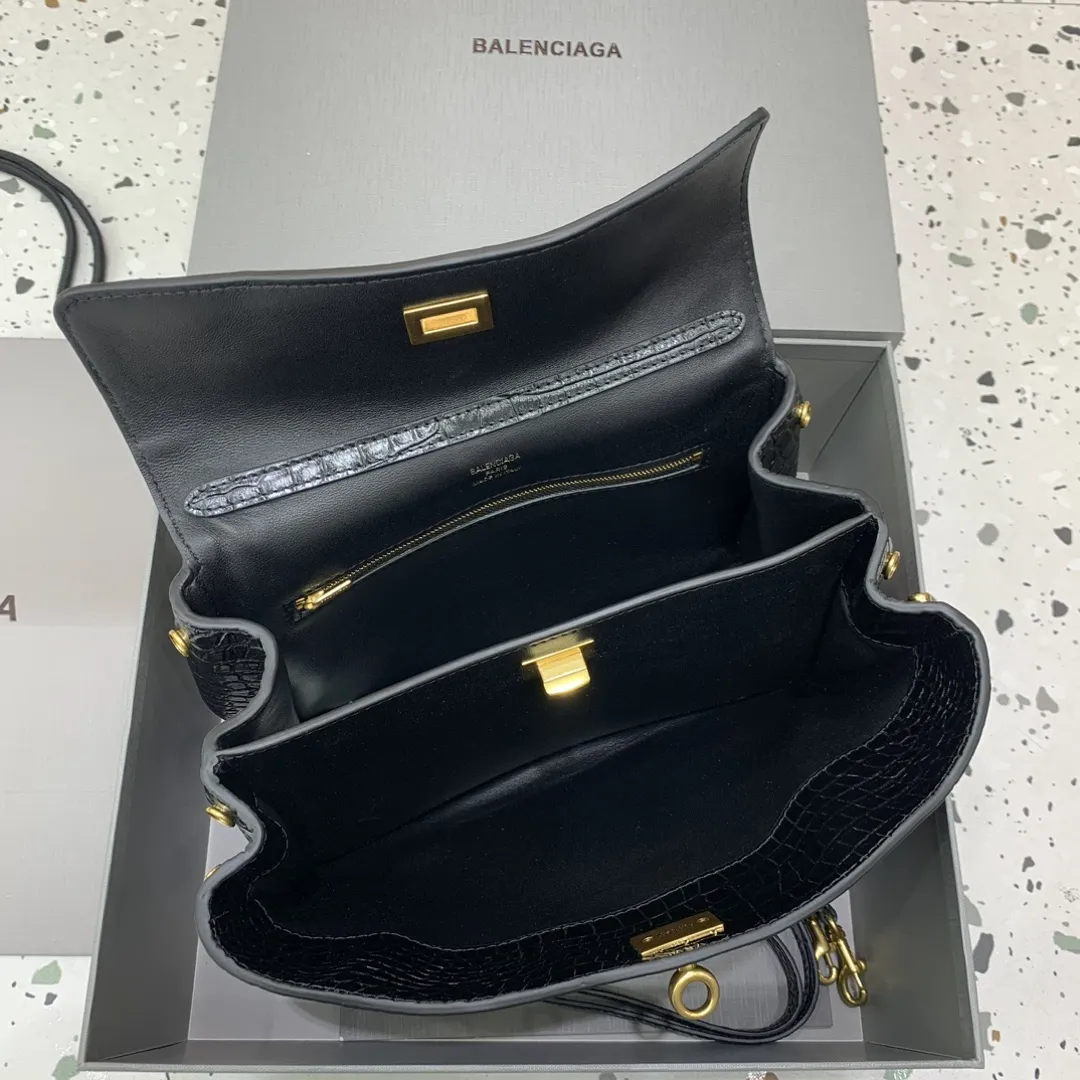 BALENCIAGA ロデオバッグ クロコ ブラック 小サイズ - 画像 (7)