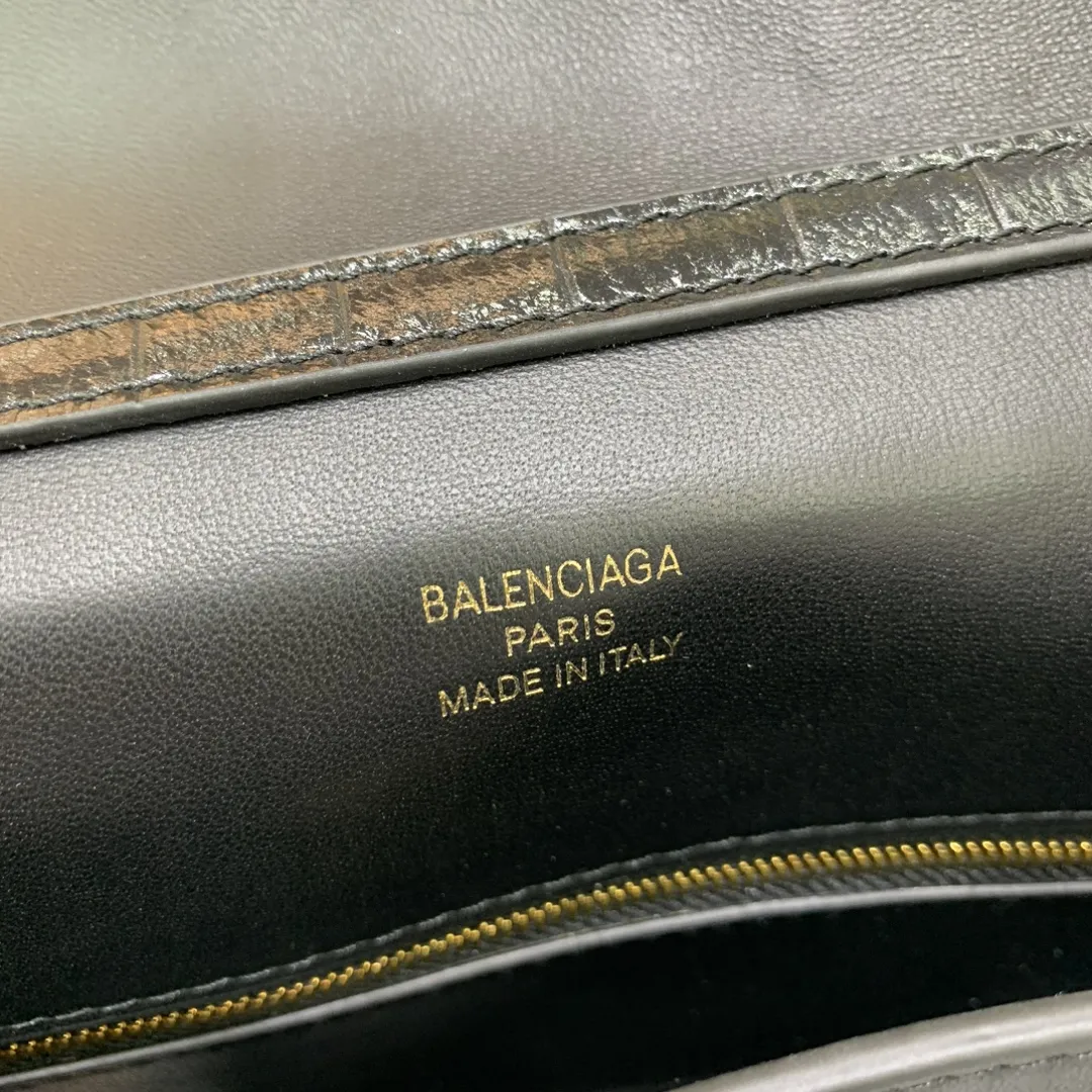 BALENCIAGA ロデオバッグ クロコ ブラック 小サイズ - 画像 (8)