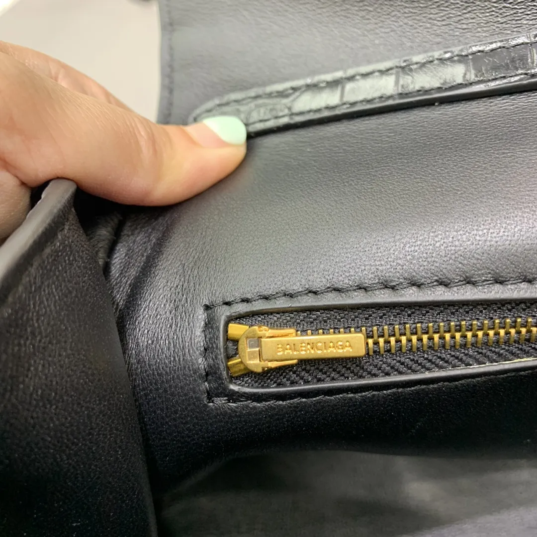 BALENCIAGA ロデオバッグ クロコ ブラック 小サイズ - 画像 (9)