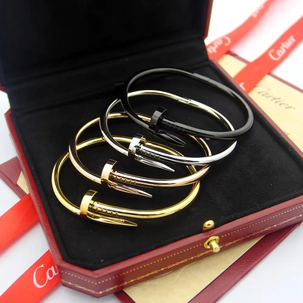 カルティエ 釘ブレスレット ゴールド シルバー ブラック ピンク - 画像 (3)