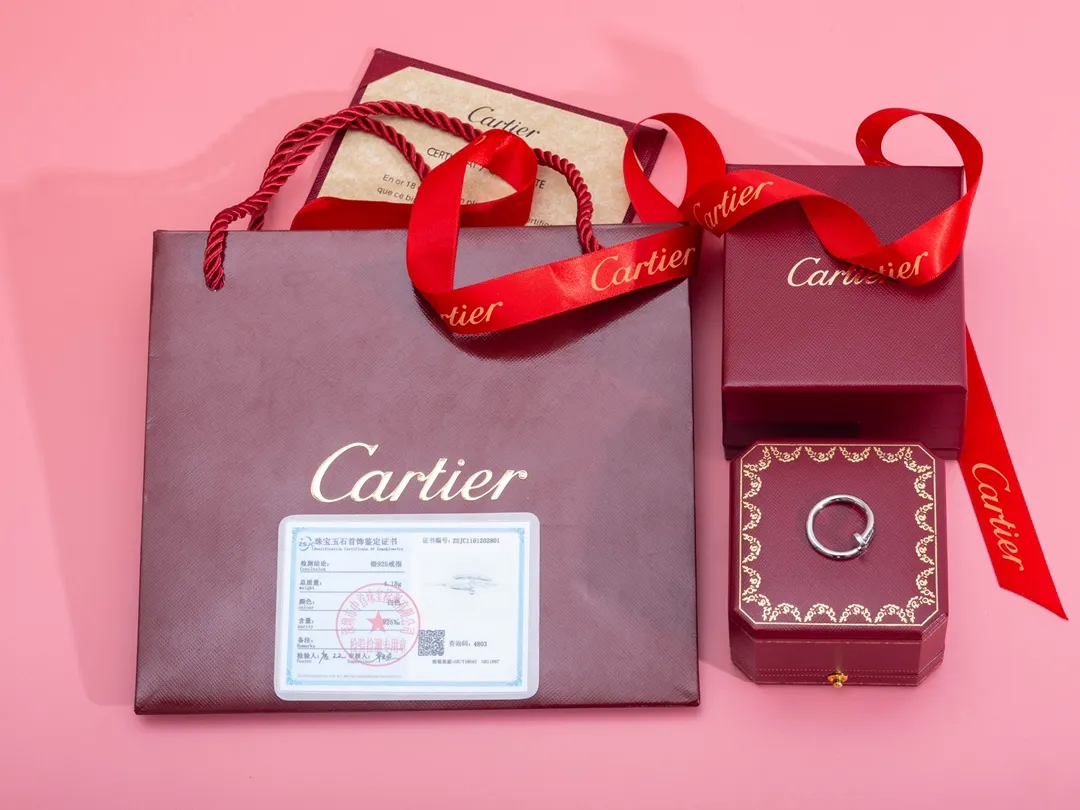 カルティエ シルバー ネイル リング ホワイトゴールド - 画像 (10)