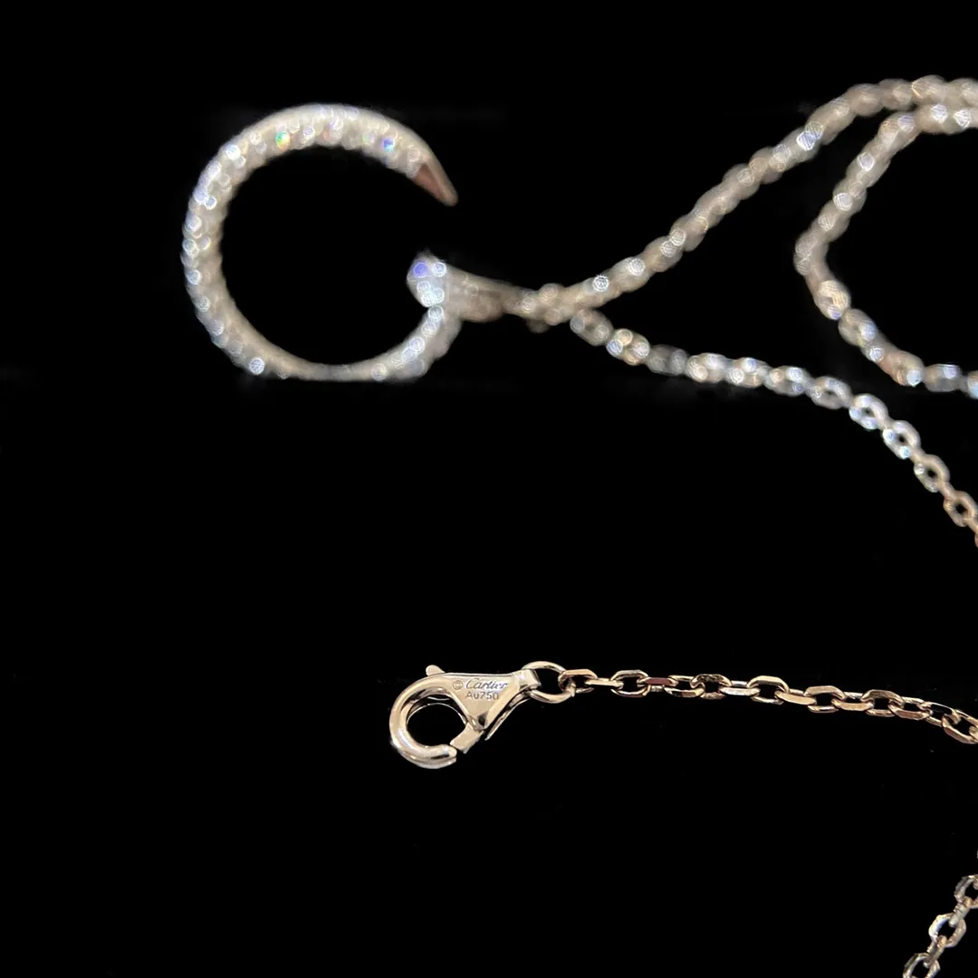 Cartier 純銀ダイヤモンドネックレスシルバー - 画像 (8)