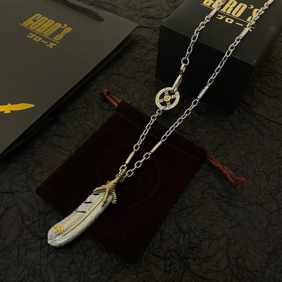 Goro's シルバー タカ爪羽根ペンダント - 画像 (4)