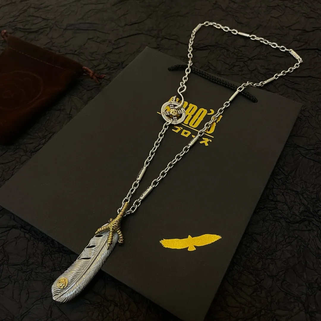 Goro's シルバー タカ爪羽根ペンダント - 画像 (6)