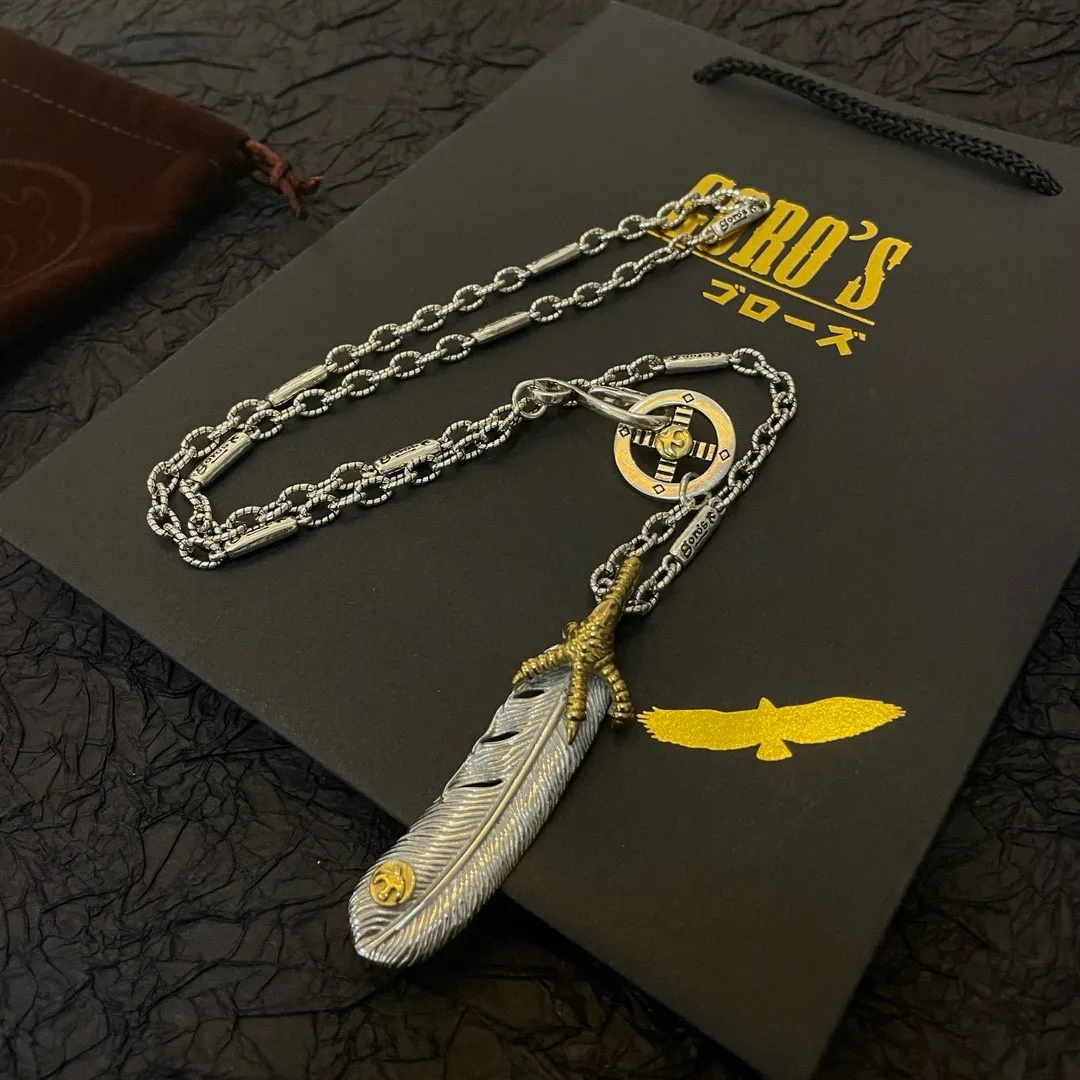 Goro's シルバー タカ爪羽根ペンダント - 画像 (8)