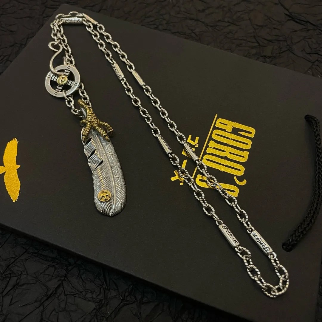 Goro's シルバー タカ爪羽根ペンダント - 画像 (10)