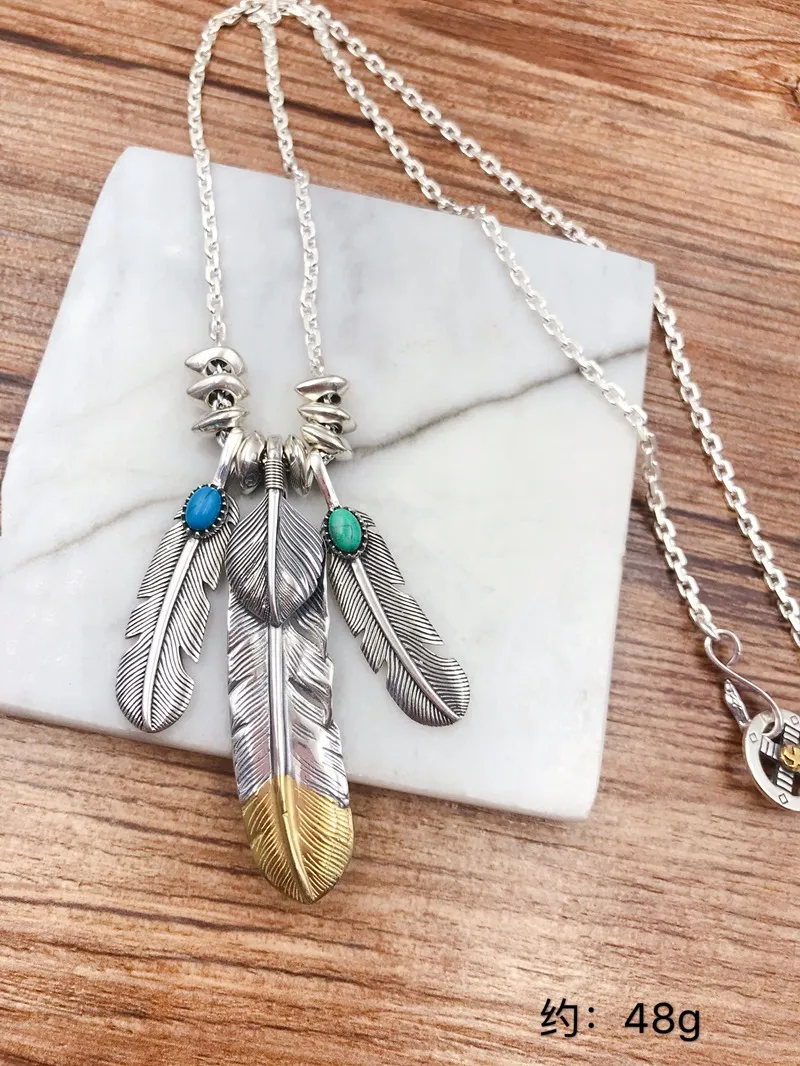 GORO'S 高橋吾郎 羽毛ネックレス シルバー - 画像 (4)