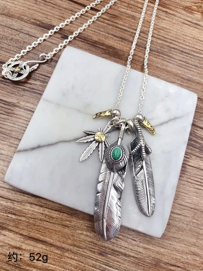 GORO'S 高橋吾郎 羽毛ネックレス シルバー - 画像 (5)