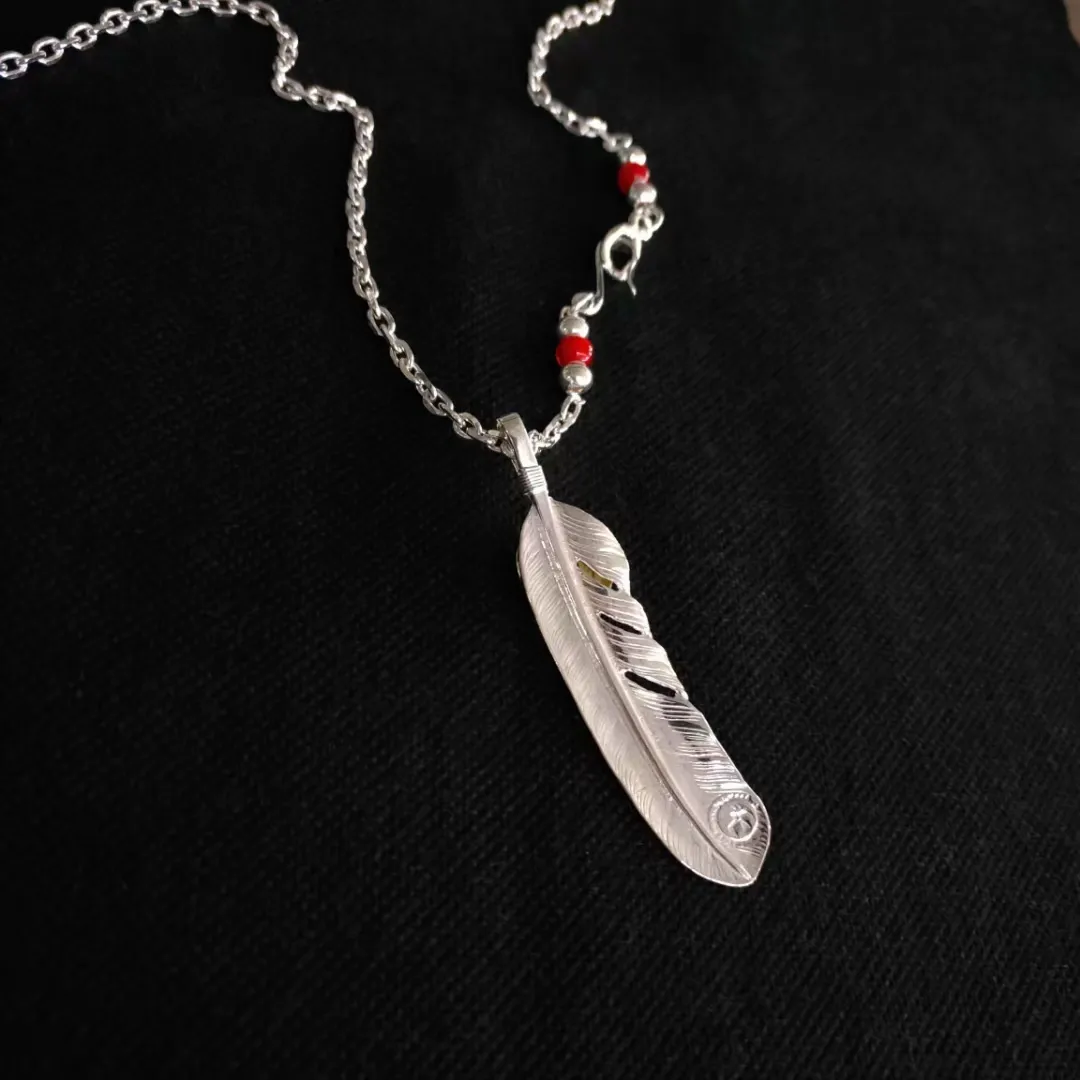 高橋ネックレス シルバー 羽根デザイン - 画像 (3)