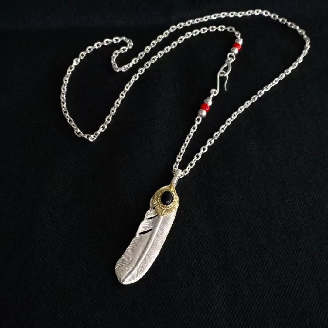 高橋ネックレス シルバー 羽根デザイン - 画像 (4)