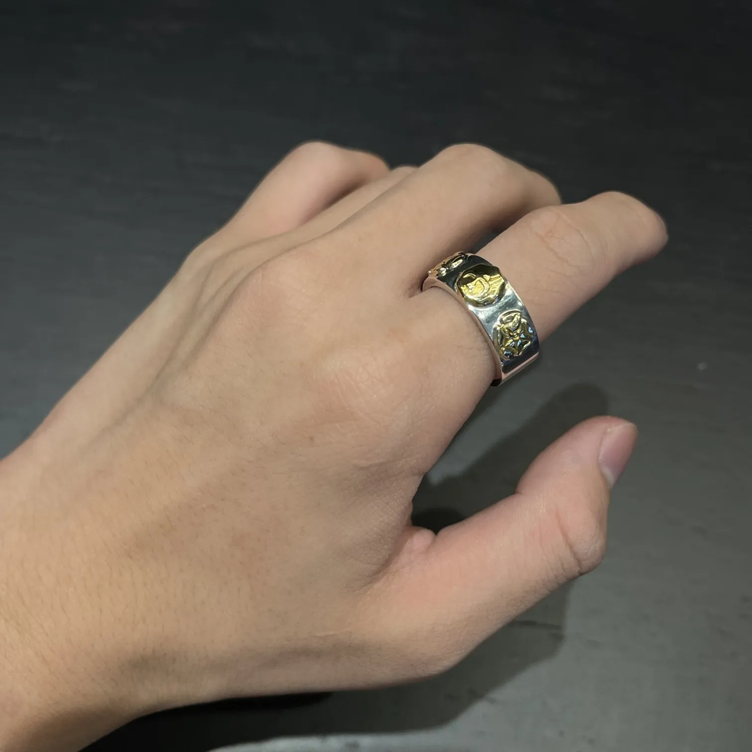 GORO'S 高橋吾郎 平打ち三花飛鳥リング シルバー - 画像 (10)