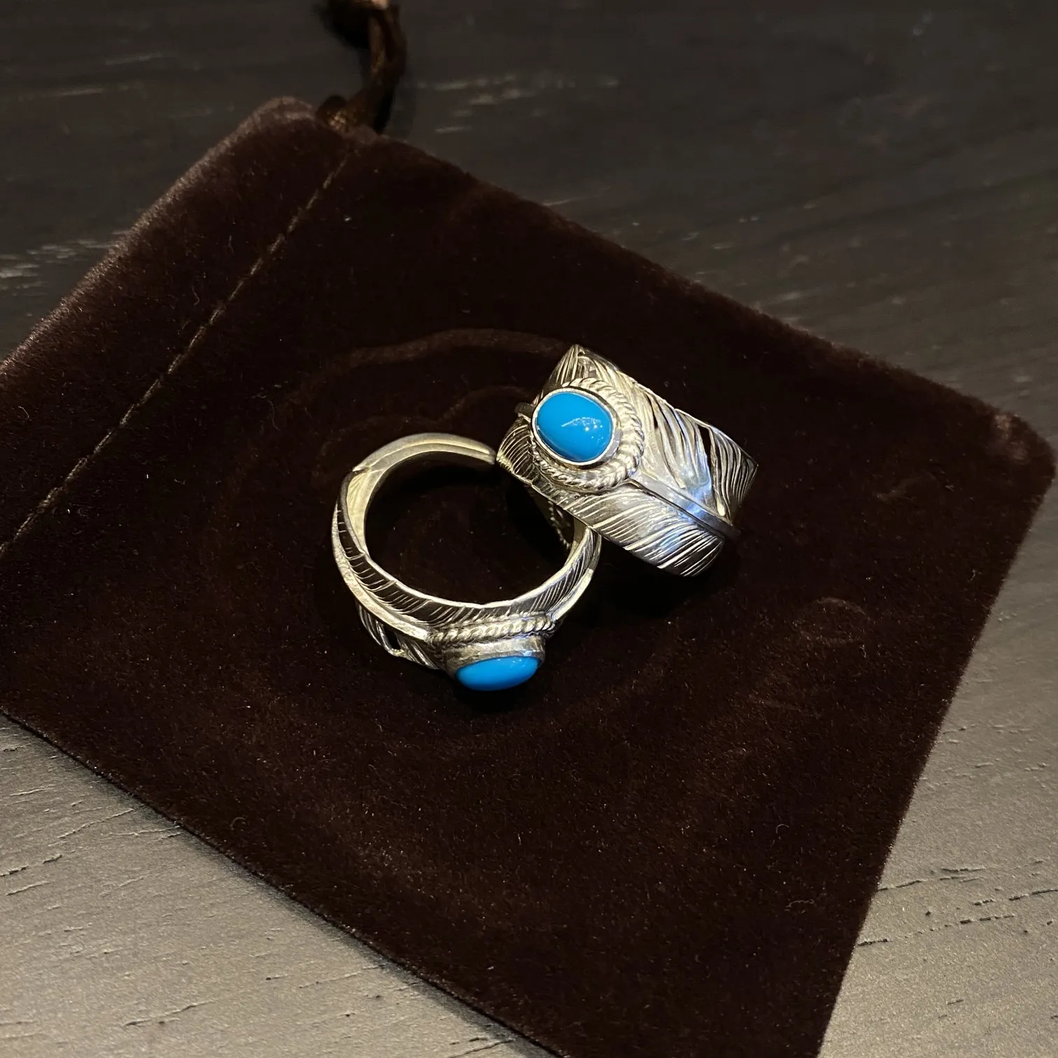 Goro's高橋吾郎 ターコイズ羽根リング シルバー - 画像 (8)
