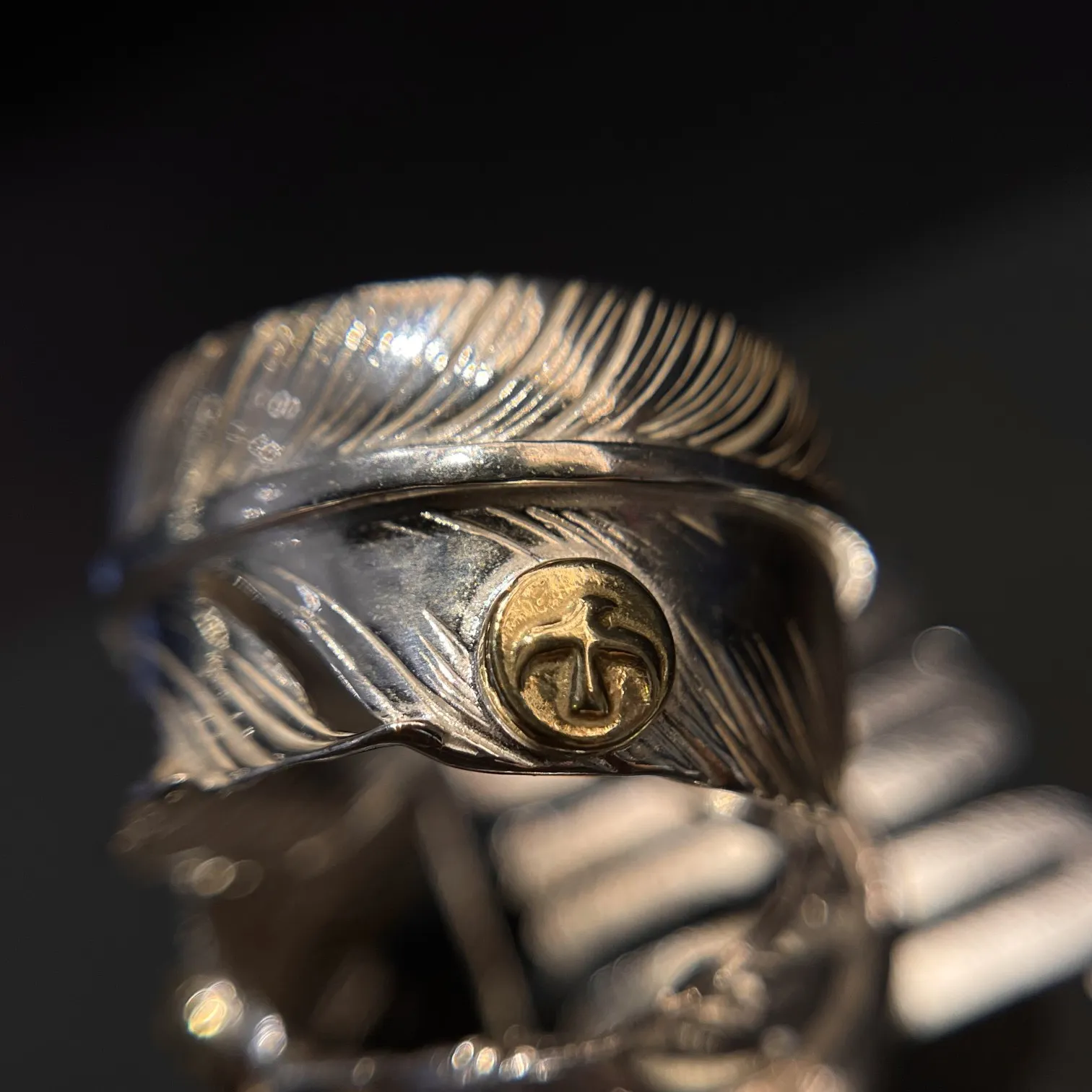 GORO'S 高橋吾郎 点金羽毛リング シルバー 羽根デザイン - 画像 (6)