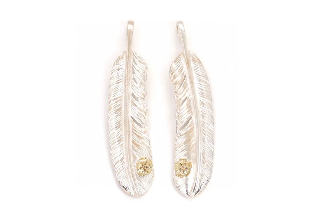 高橋羽毛シルバーフェザーピアス - 画像 (3)
