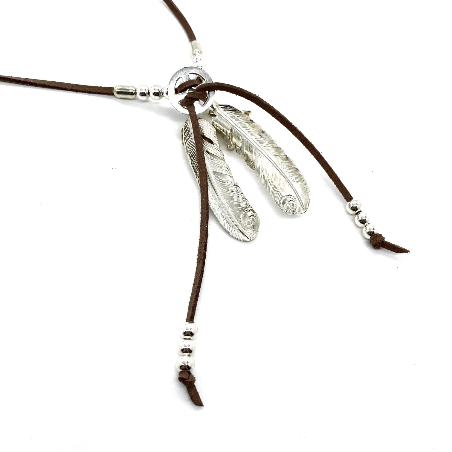 高橋Goro’s 茶色羽根デザイン手作りネックレス - 画像 (4)