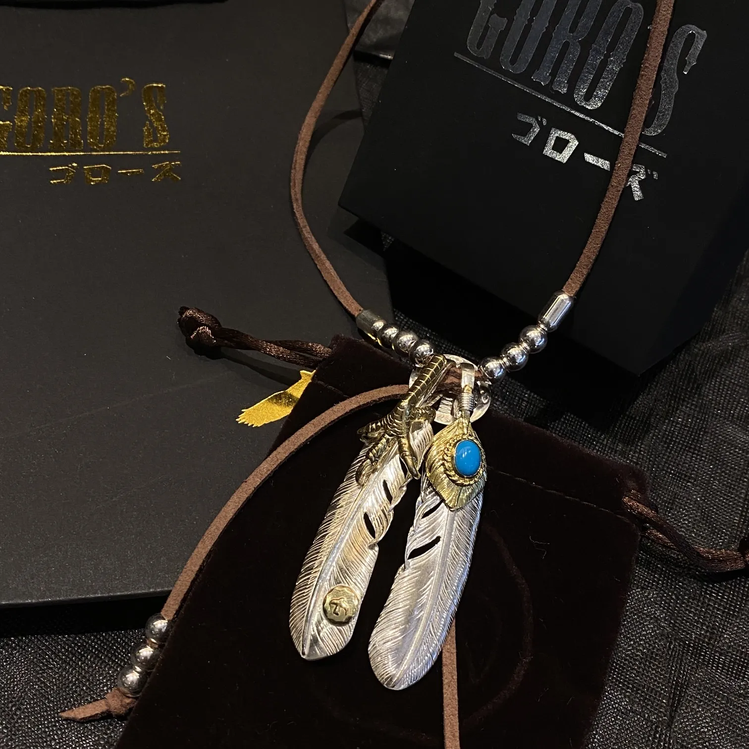 高橋Goro’s 茶色羽根デザイン手作りネックレス - 画像 (5)