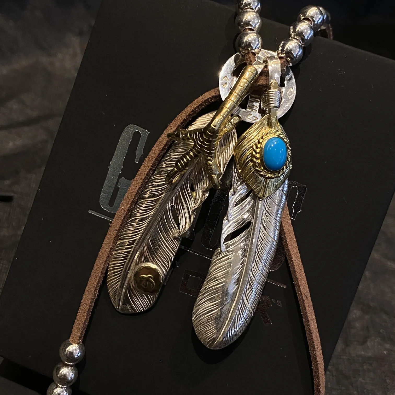 高橋Goro’s 茶色羽根デザイン手作りネックレス - 画像 (6)