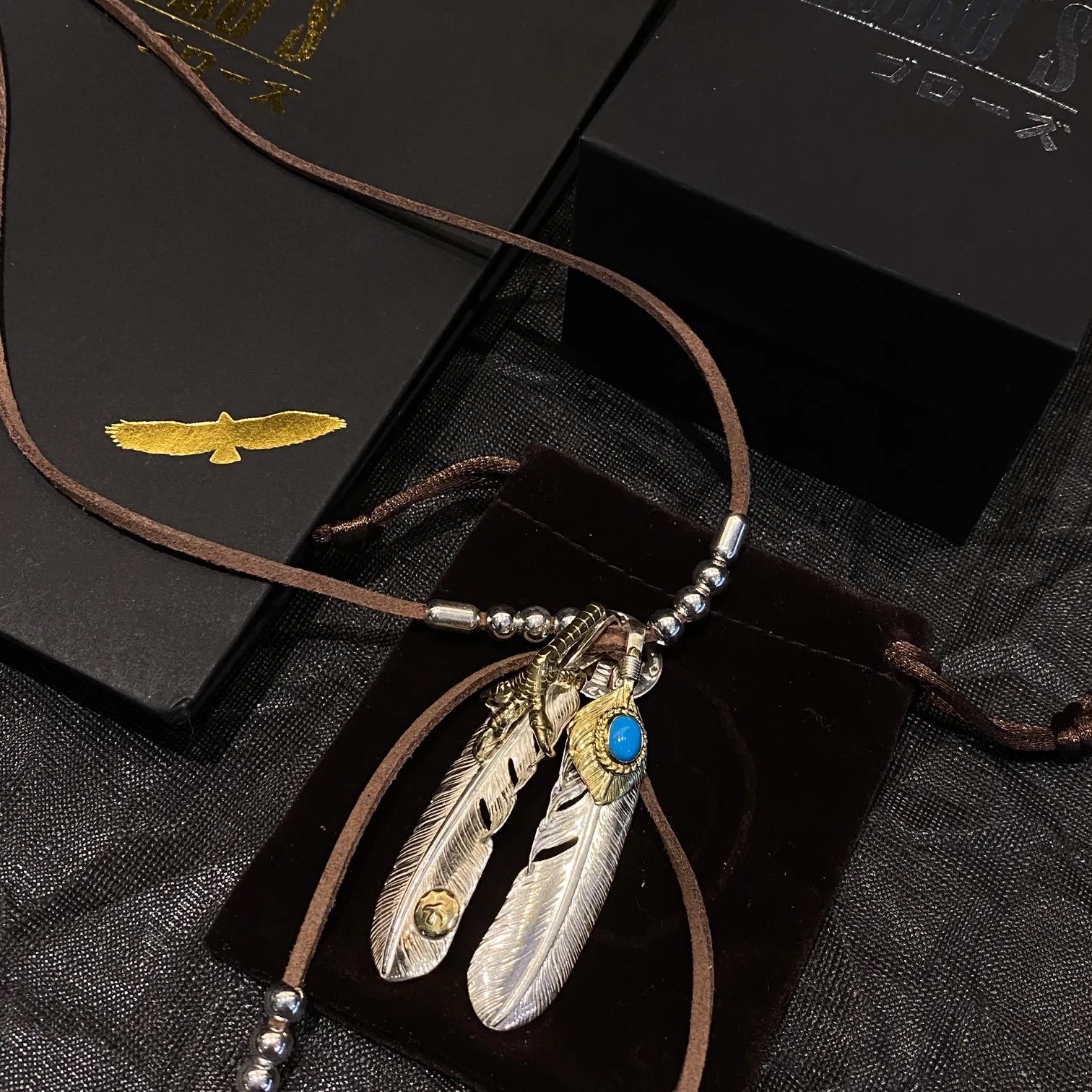 高橋Goro’s 茶色羽根デザイン手作りネックレス - 画像 (7)