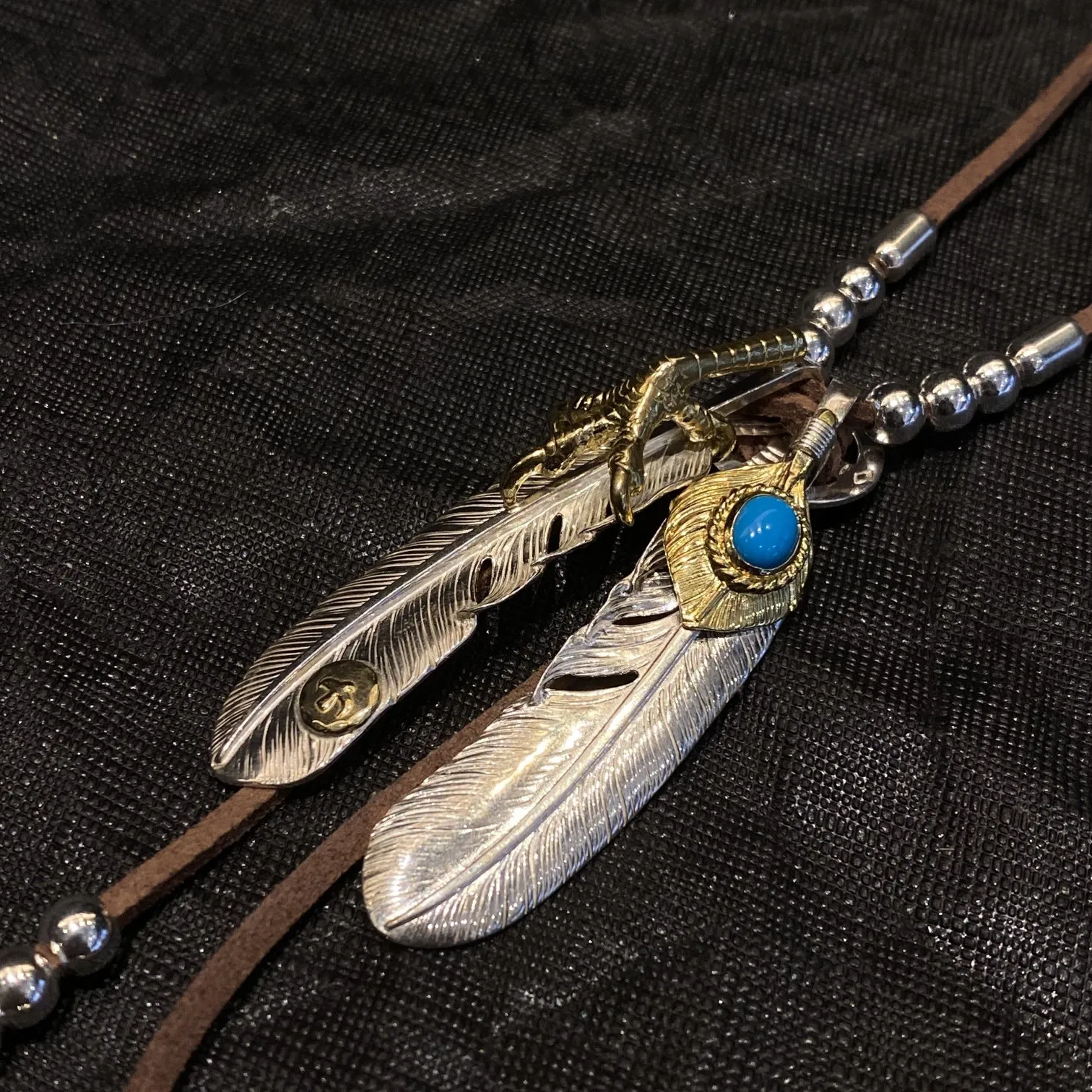 高橋Goro’s 茶色羽根デザイン手作りネックレス - 画像 (8)