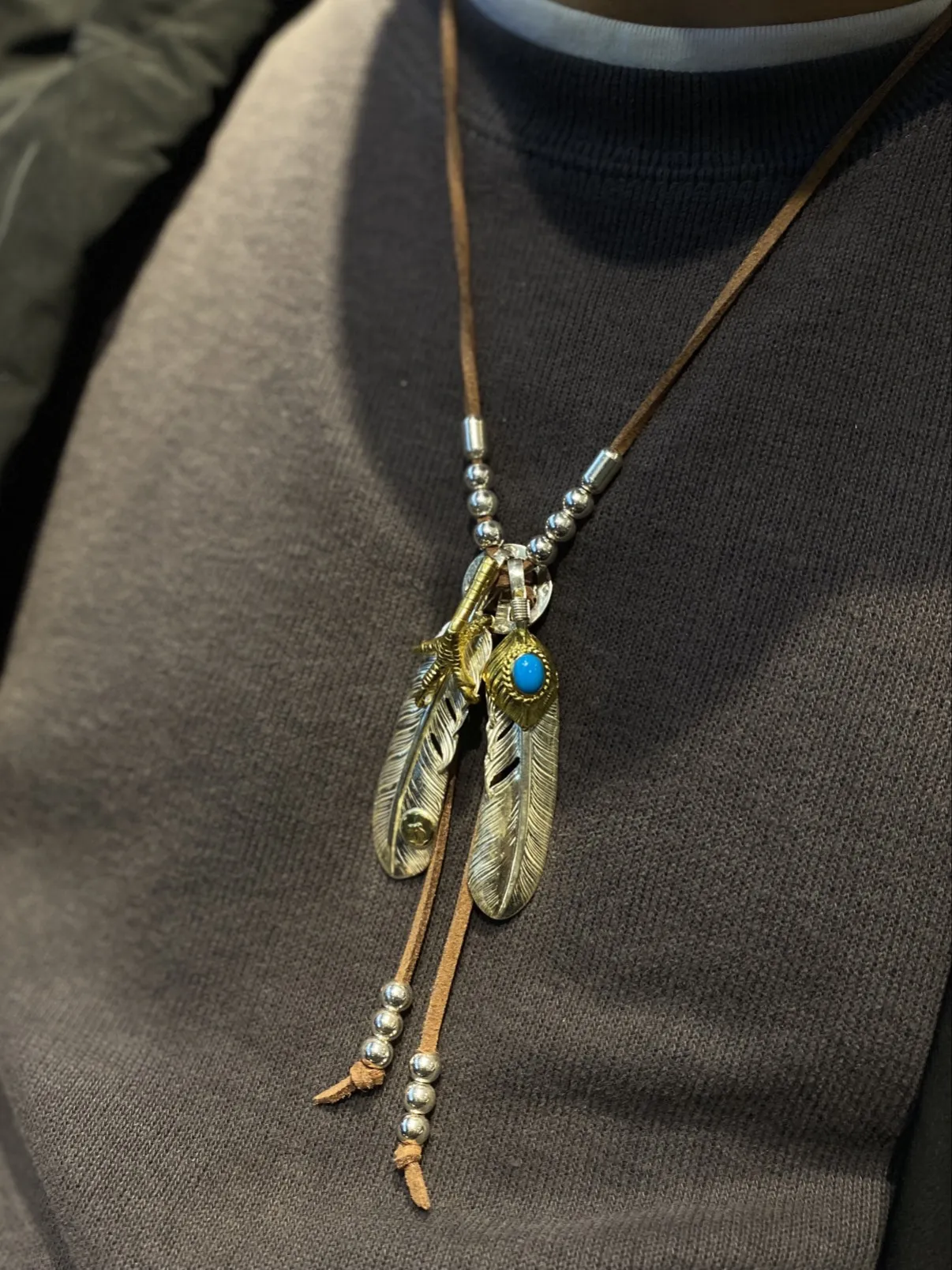 高橋Goro’s 茶色羽根デザイン手作りネックレス - 画像 (9)