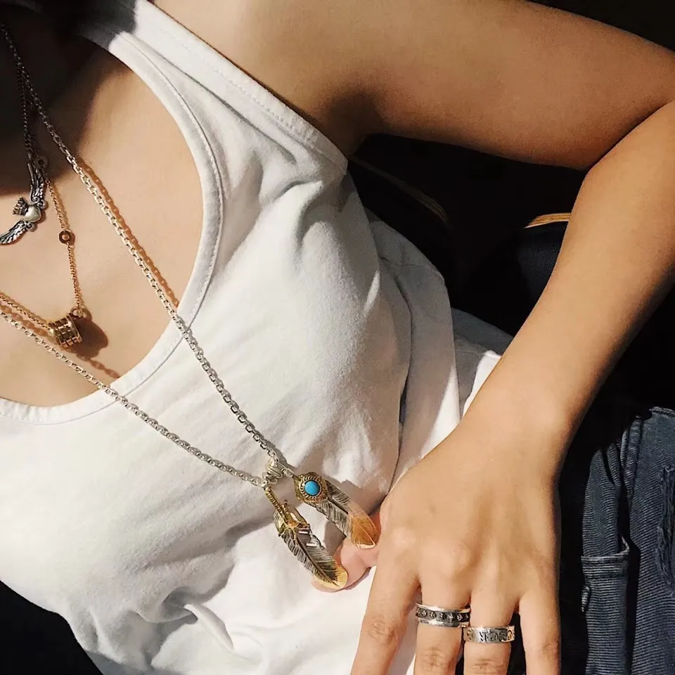 高橋goro’s ゴールドシルバーフェザーネックレス - 画像 (9)