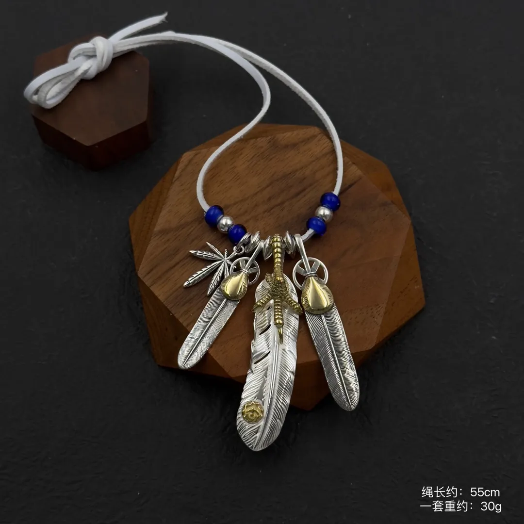 高橋シリーズ純銀羽根ネックレスシルバー - 画像 (3)