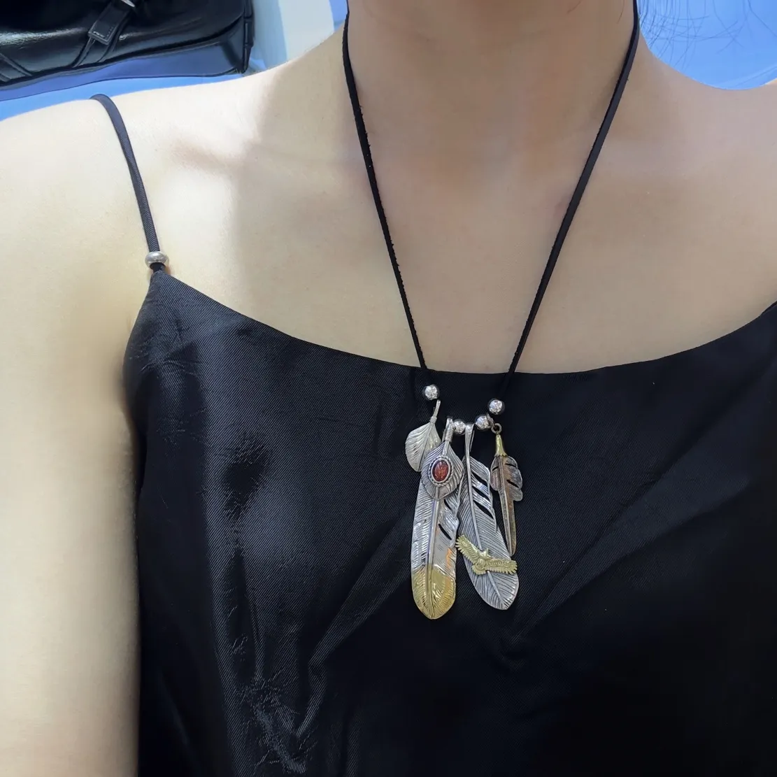 高橋シリーズ純銀羽根ネックレスシルバー - 画像 (7)