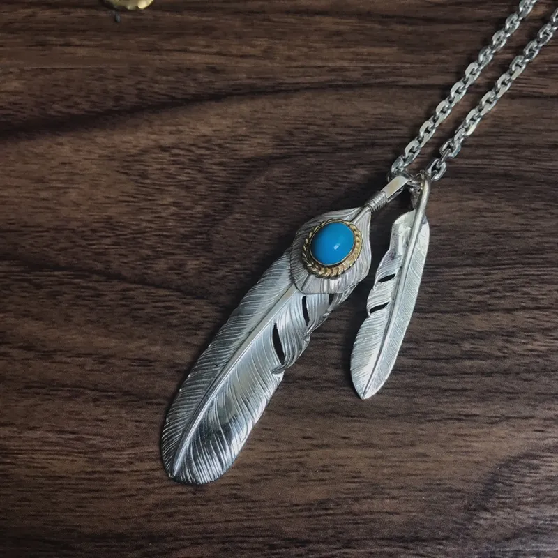 高橋手工版シルバーフェザーネックレス - 画像 (3)