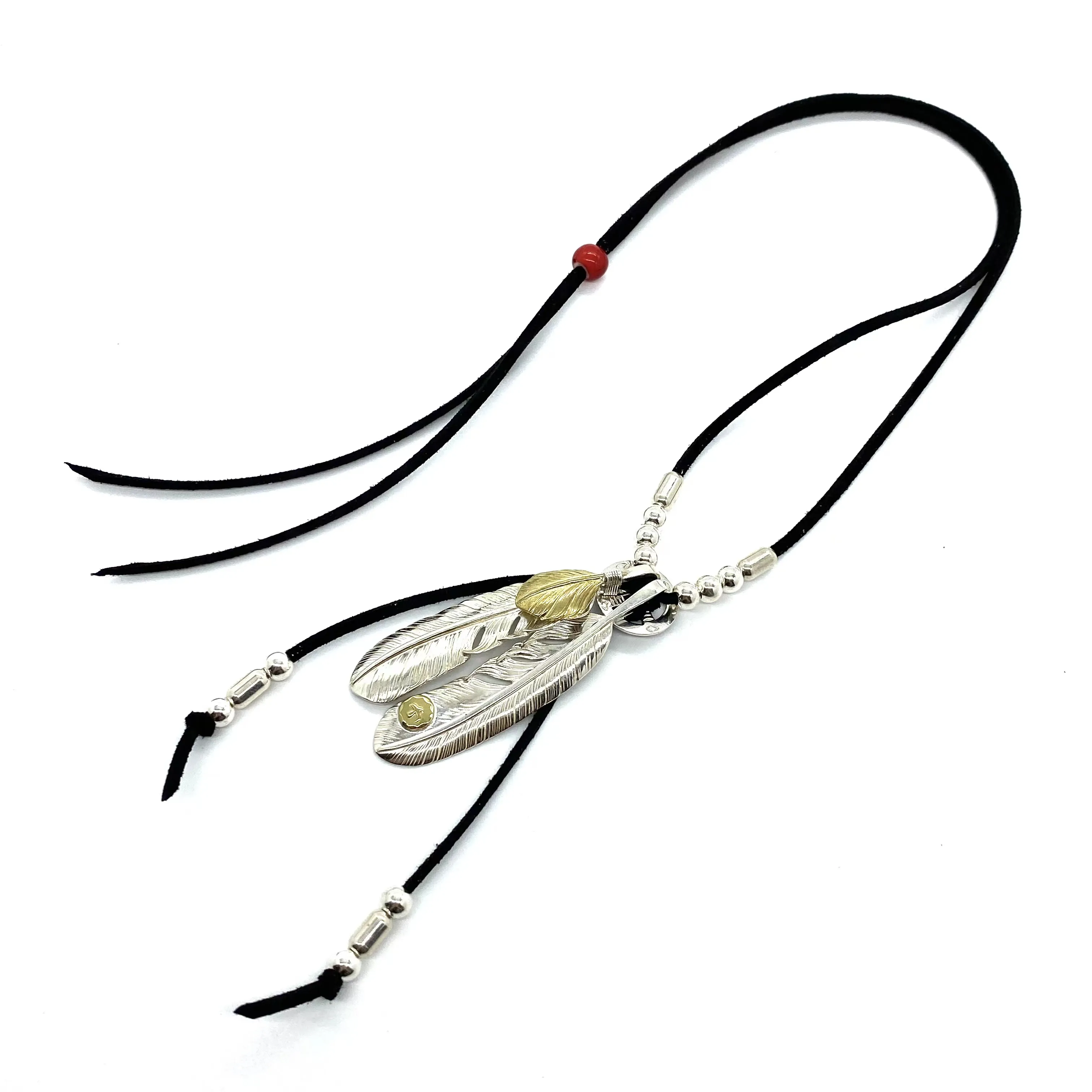 高橋Goro’s 黒手工版鹿皮琉璃珠セットチェーン - 画像 (3)