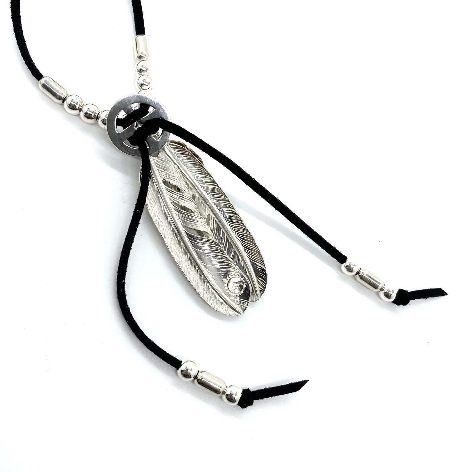 高橋Goro’s 黒手工版鹿皮琉璃珠セットチェーン - 画像 (4)