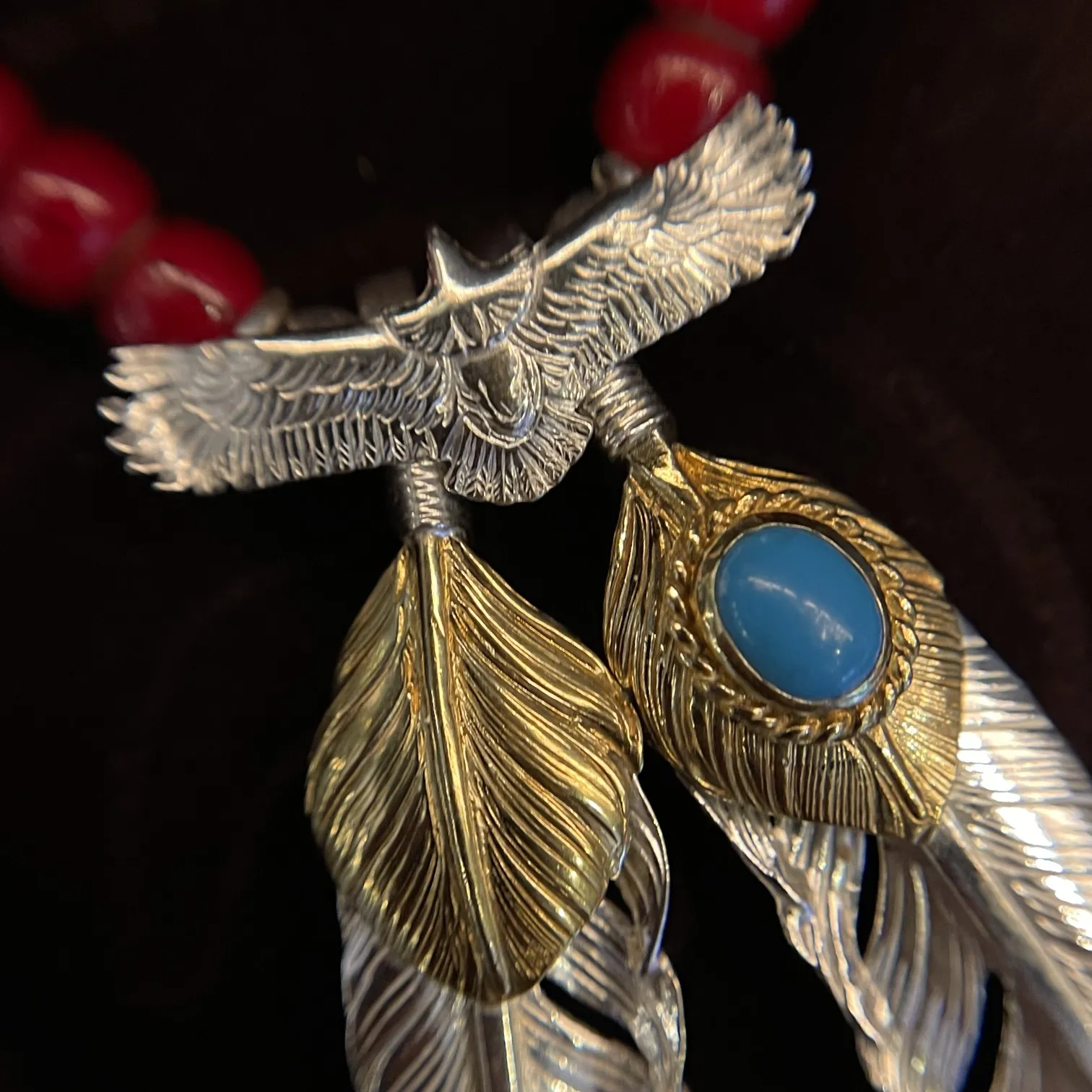 高橋吾郎 ターコイズイーグルネックレス シルバー - 画像 (7)