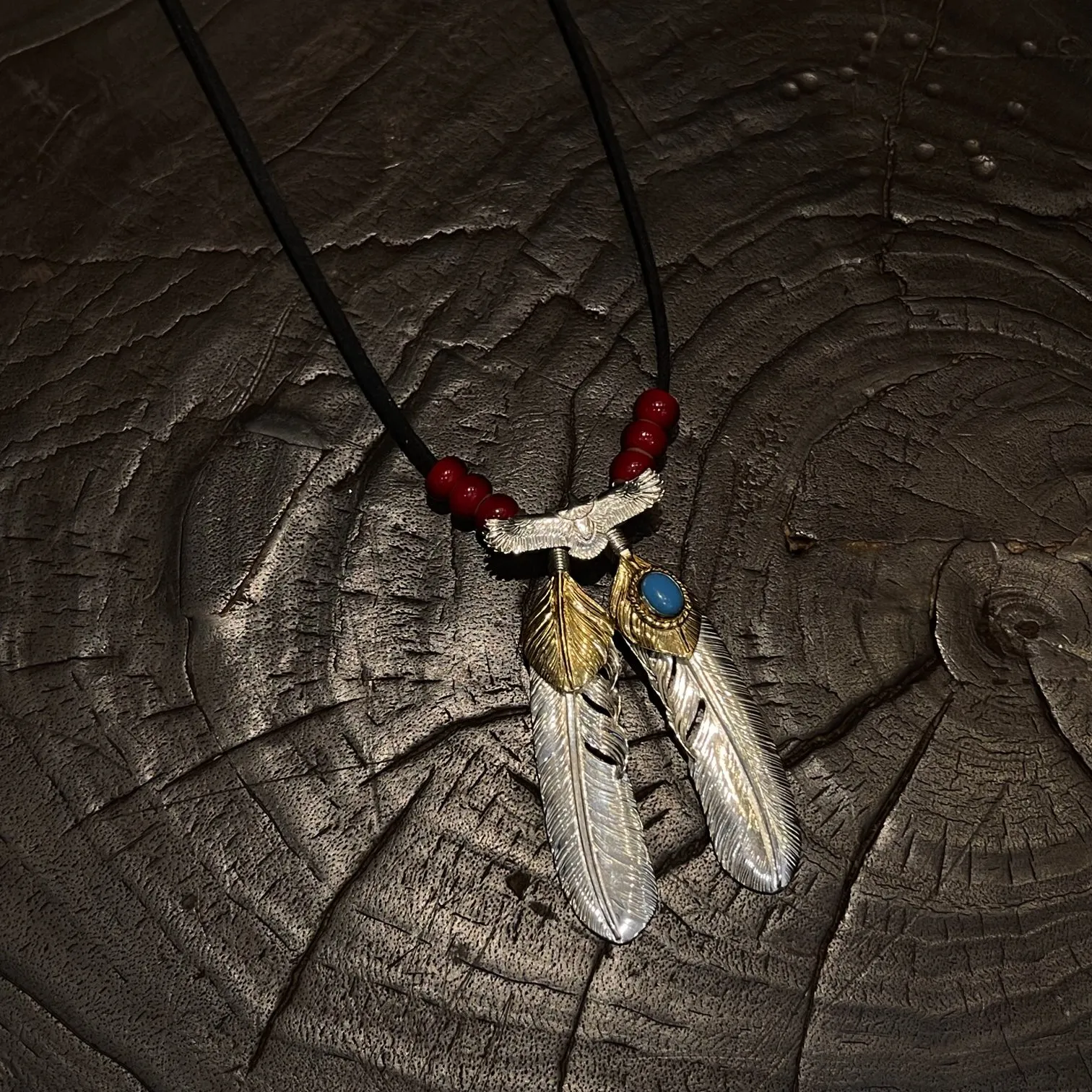 高橋吾郎 ターコイズイーグルネックレス シルバー - 画像 (9)