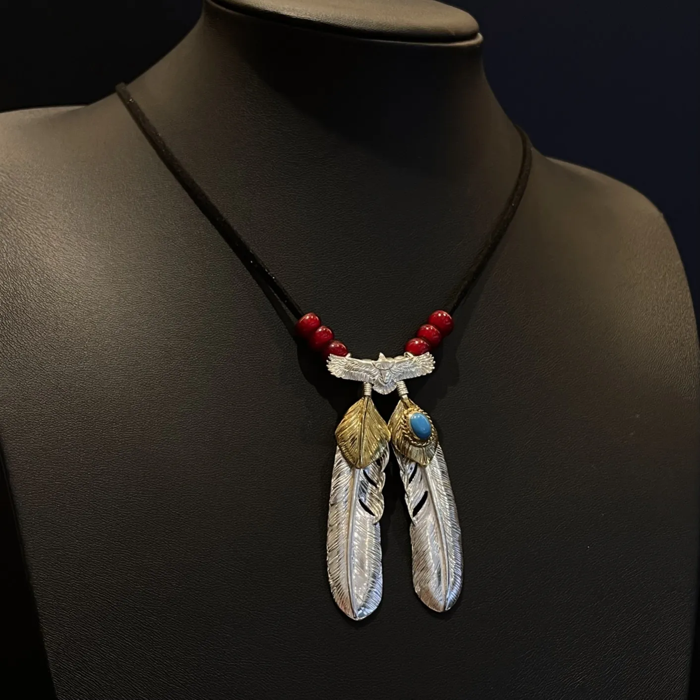 高橋吾郎 ターコイズイーグルネックレス シルバー - 画像 (10)