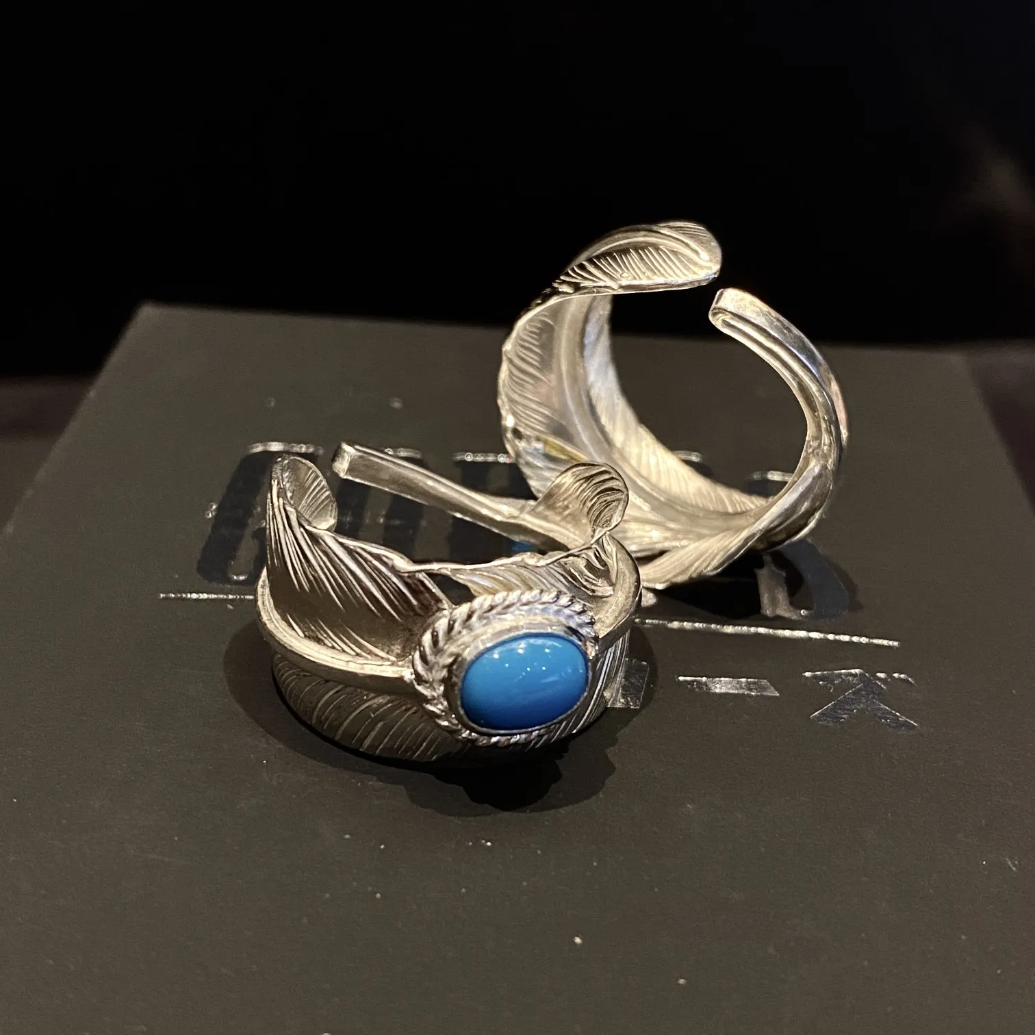 Goro's高橋吾郎 ターコイズ羽根リング シルバー - 画像 (9)