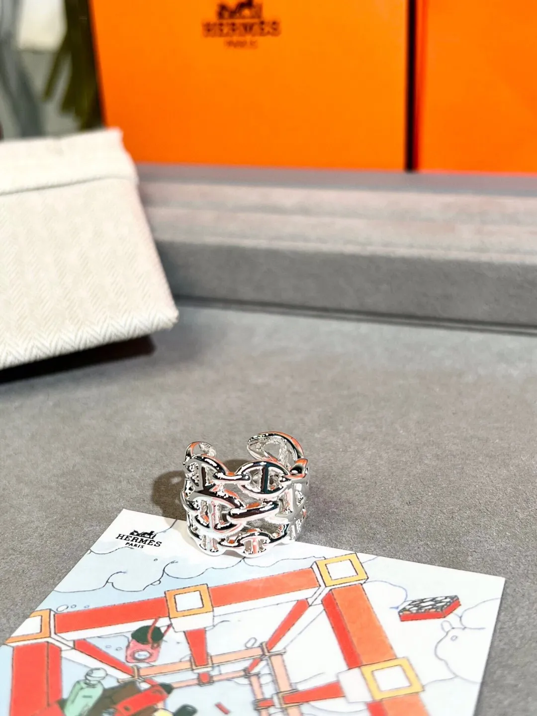 HERMÈS 新作トリプルリングピグノーズリング シルバー - 画像 (3)