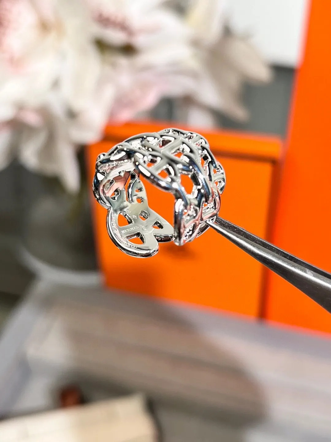 HERMÈS 新作トリプルリングピグノーズリング シルバー - 画像 (8)