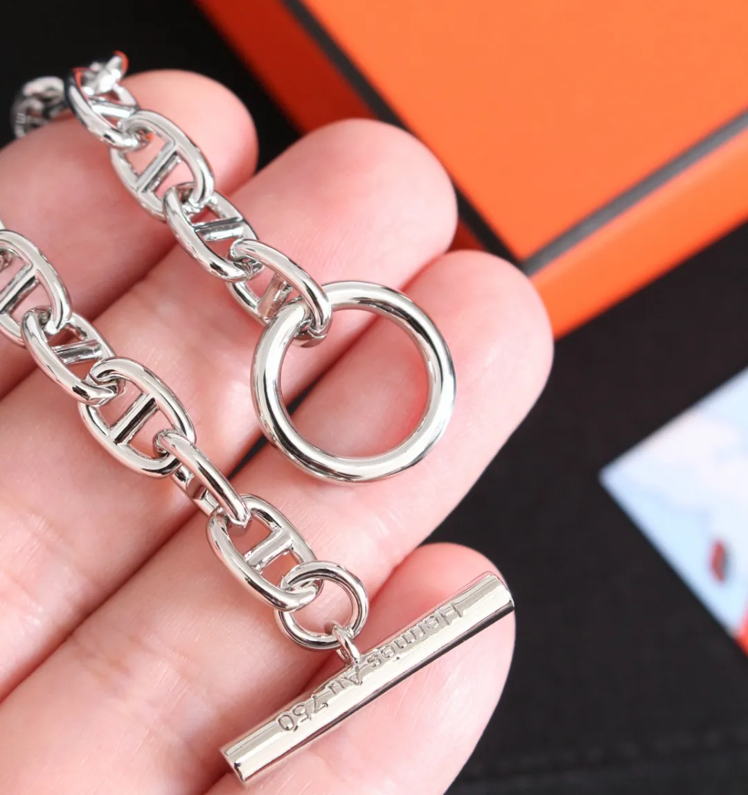 Hermès豚鼻の短い首輪 シルバー カジュアルデザイン - 画像 (8)