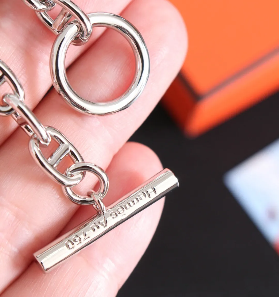 Hermès豚鼻の短い首輪 シルバー カジュアルデザイン - 画像 (9)