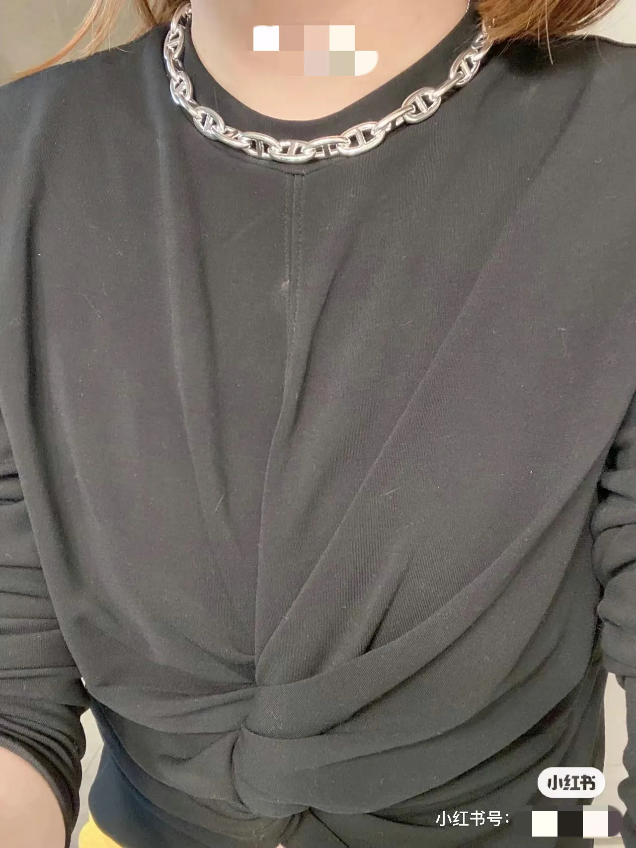 Hermès豚鼻の短い首輪 シルバー カジュアルデザイン - 画像 (10)