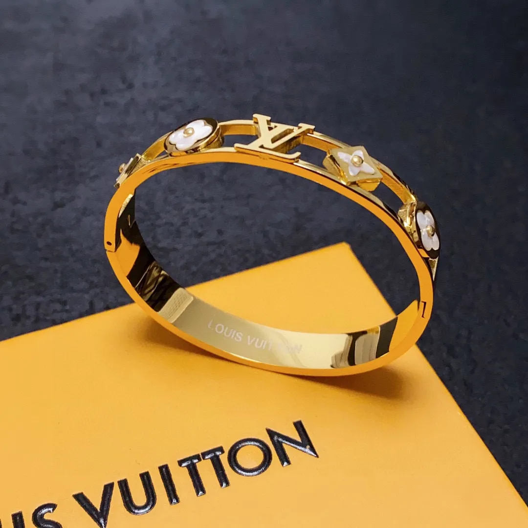 Louis Vuitton ホワイトベマガ四葉クローバーブレスレット - 画像 (10)